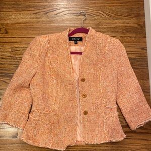 KASPER Tweed Coral/Pink Blazer - practically new